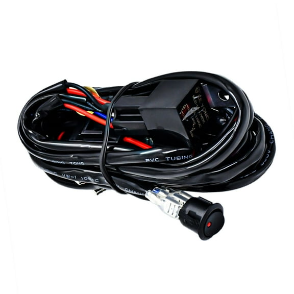 ZYHARUKO ATV Motorcycle Spotlight Cable Wire Harness Switch Kit LED Lamp Spotlights Headlamp On-Off Compatible For Car Boat Truck