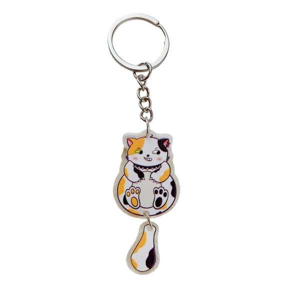 ZYHARUKO Acrylic Cat Keychain Phone Charm Cute Animal Shape Keyring Alloy Keychain Fashion Bag Pendant Accessory for Adults