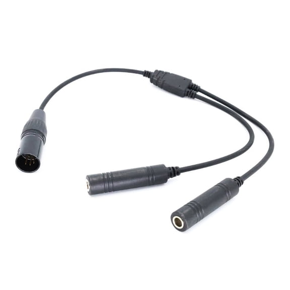 ZYHARUKO Aviation Headset Adapter Cable GAs Male to XLRs Double Female Connectors Connect GAs Headset to Airbus Intercoms System