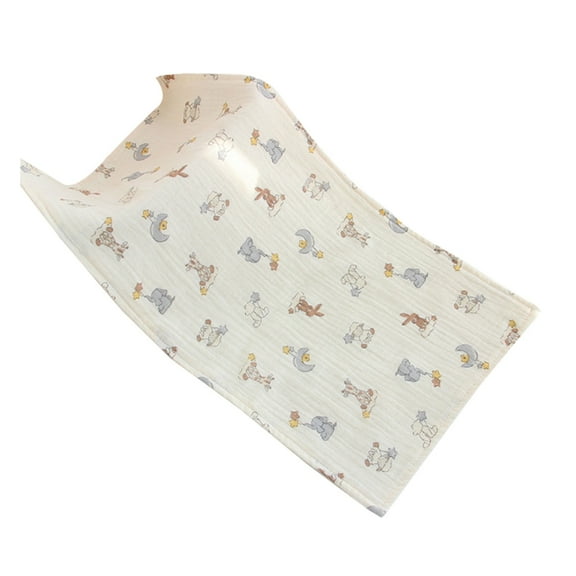 ZYHARUKO Baby Towel for Drooling Teething Bib Cartoon Print Burping Cloth for Kids 4-Layer Handkerchief Sweat Absorb Facecloth