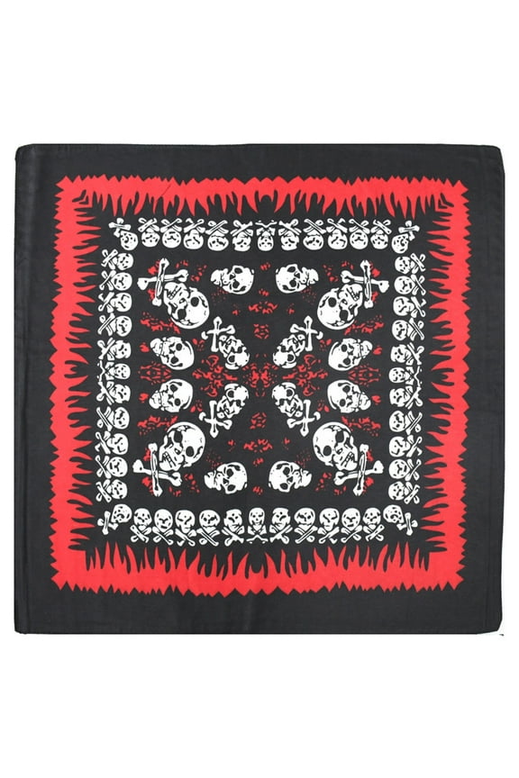 Bandana Polyester Skull Print Heads Wrap Scarf Wristband Square Scarf Bicycle Headband Hip Hop Men Women Teens