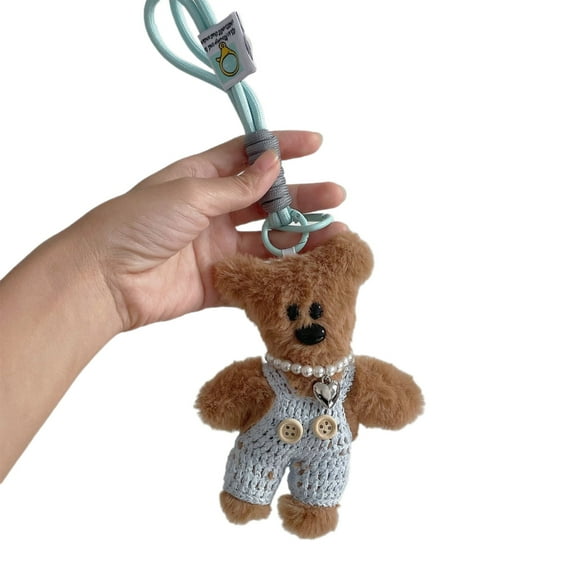 ZYHARUKO Bear Keychain Plush Keyrings Plush Dolls Keychains Pendants Maillard Style Bag Pendant Perfect Gift for Fahsion Lover