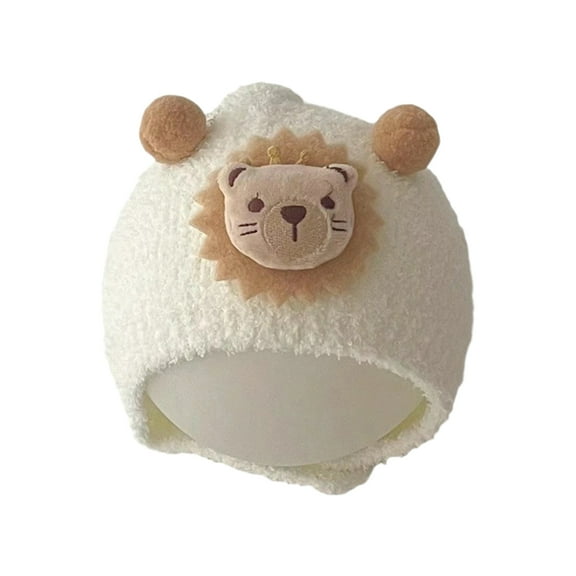 ZYHARUKO Cartoon Animal Plush Baby Hat Earflap Beanie Fall Winter Warm and Thicked Bonnet Caps Windproof Headwear for Toddlers