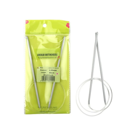 ZYHARUKO Circular Stainless Steel Knitting Needle with Magic Loop, 3mm/4mm/5mm Circular Knitting Needle for Sock, Blankets, Hat