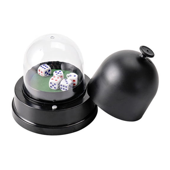 ZYHARUKO Dices Box Dices Games Automatic Dices Cup Electric Dices Roller Dices Automatic Roller Cup with 5 Dices for KTV Pub Bar