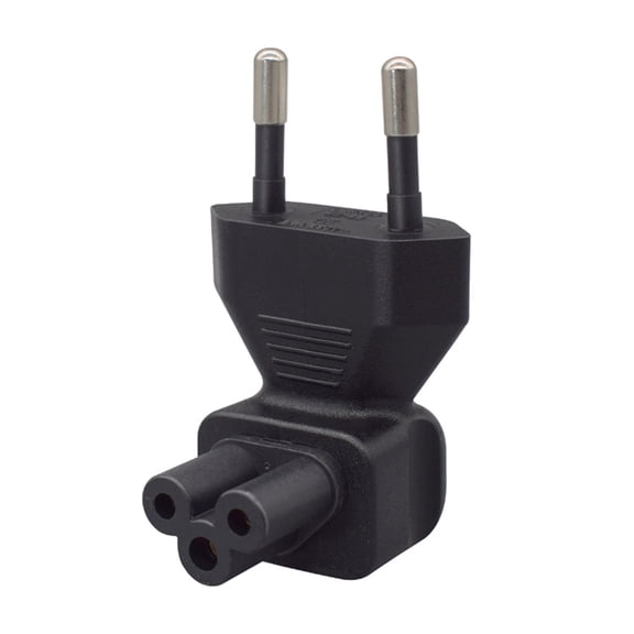 ZYHARUKO EU4.0MM to IEC320 C5 Power Adapter Converter, European 2Pin Male to Cloverleaf Female Conversion Plug PVC
