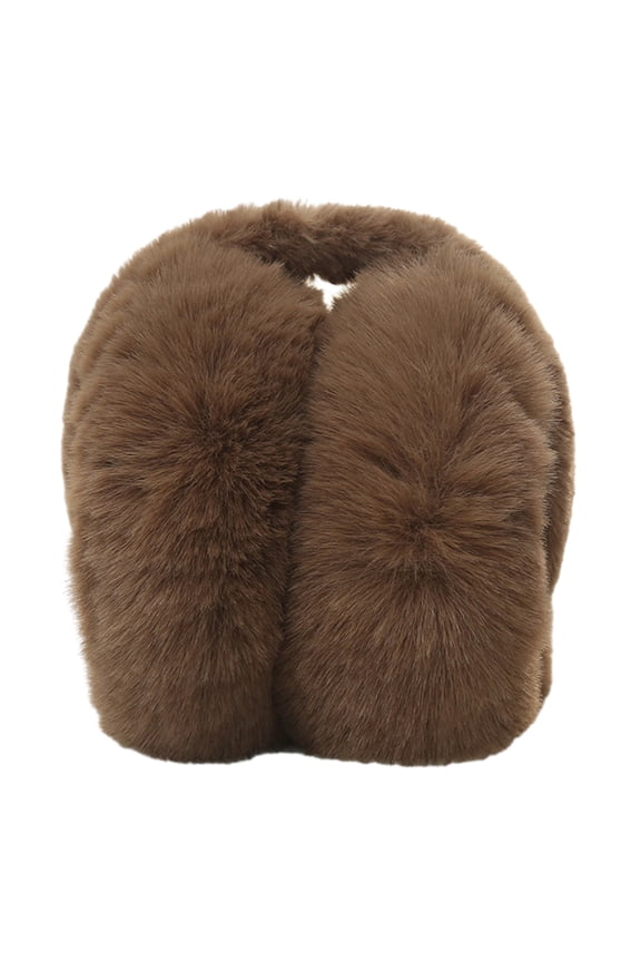 Foldable Plush Earmuffs for Women Warm Ear Warmers Cold Weather Ear Protective Furry Ear Flaps for Outdoor Activities