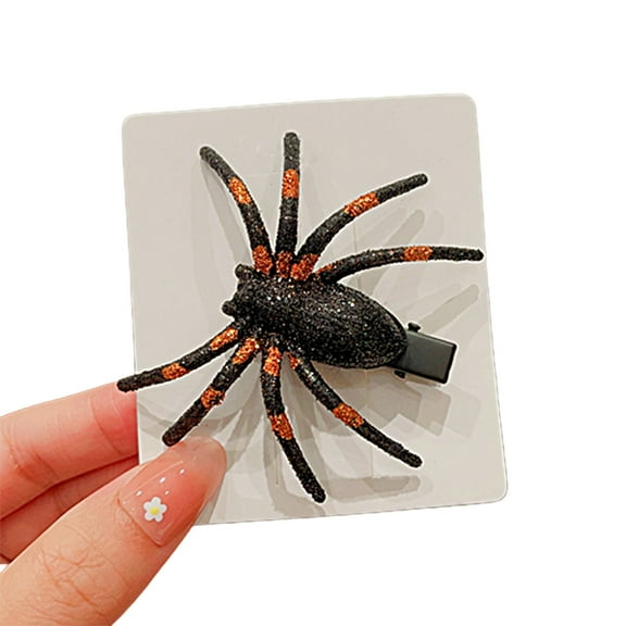 ZYHARUKO Halloween Party Simulation Spiders Hairpin for Women Punk Style Charm Hair Clip Aesthetics Goth Style Hair Accessories
