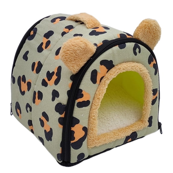 ZYHARUKO Hamster Sleeping Bed House Small Animal Hideaway Winter Warm Play Tent Bedding Habitat Decor for Squirrels Chinchillas