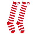 thumbnail image 1 of ZYHARUKO Kids Christmas Stockings Festival Over the Knee Socks Long Socks Breathable Stretchy Stripe Santa Socks for 6-10Y Child, 1 of 19