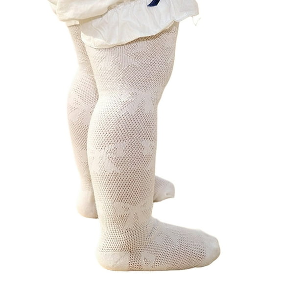 ZYHARUKO Kids Mesh Tights Bowknot Designing, Breathable & Comfortable Baby Girls Pantyhose Solid Color Stockings for Children