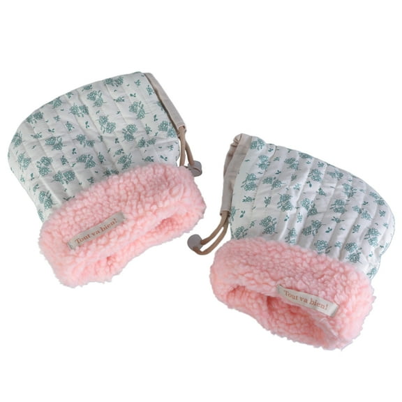 ZYHARUKO Kids Winter Gloves Fleece Lined Handlebar Muffs Cartoon Printed Infant Thicked Warmmuff Warm Mittens for Scooter Bikes