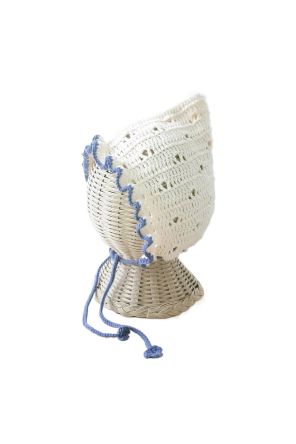 Knitted Lace Infant Hat with Adjustable Ties Fashionable Bonnet Earflap Cap Warm and Cute Headwear for Baby Girls