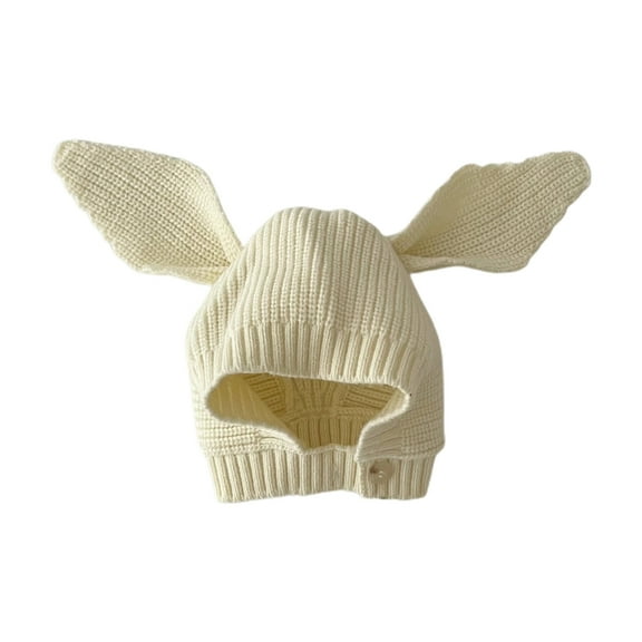 ZYHARUKO Lovely Long Ear Knitted Hat for Baby Warm & Cute Infant Beanie Cap with Ears Solid Color Earflap Bonnet for Boys Girls
