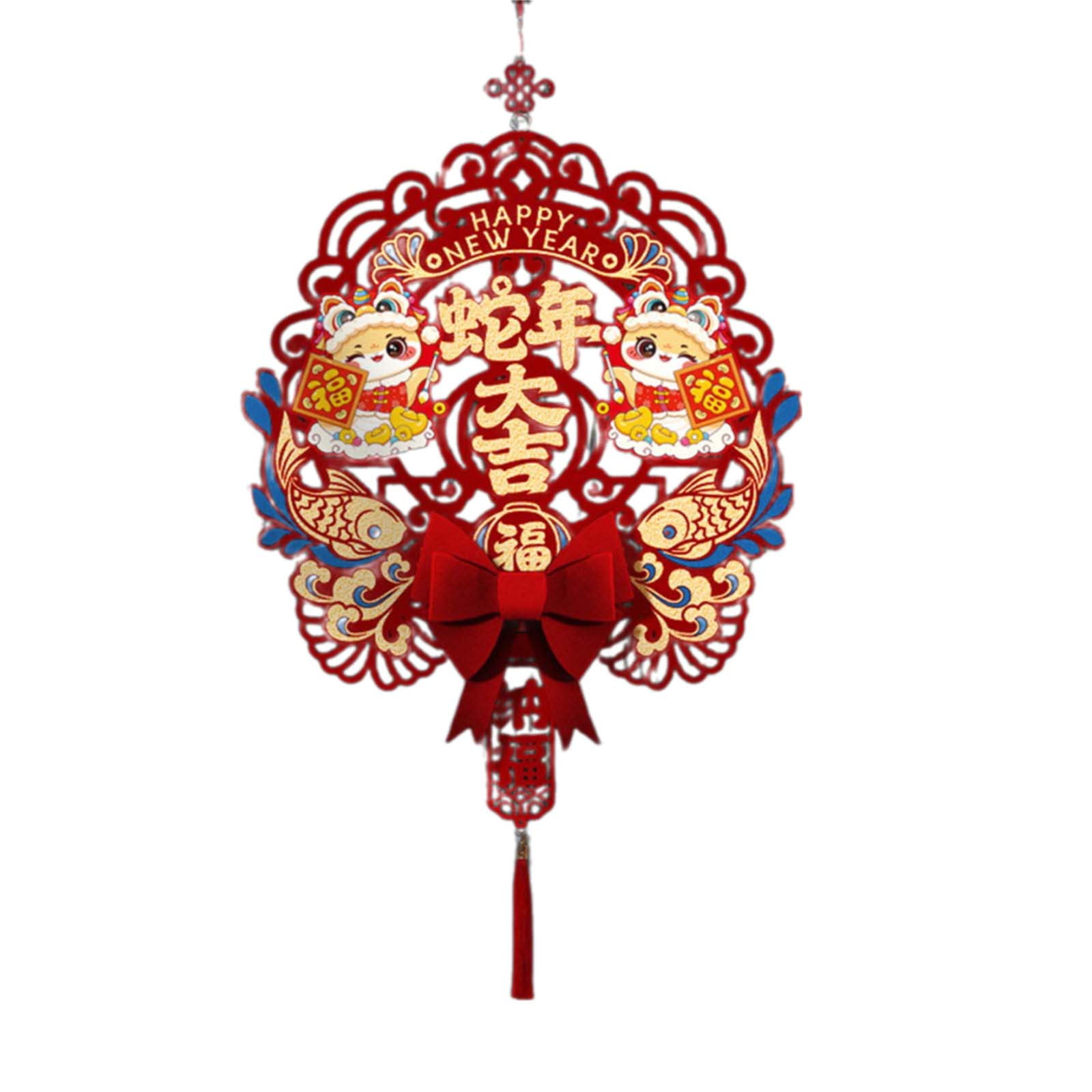 ZYHARUKO Luck Character Pendant 2025 Snake Year Blessing Hanging