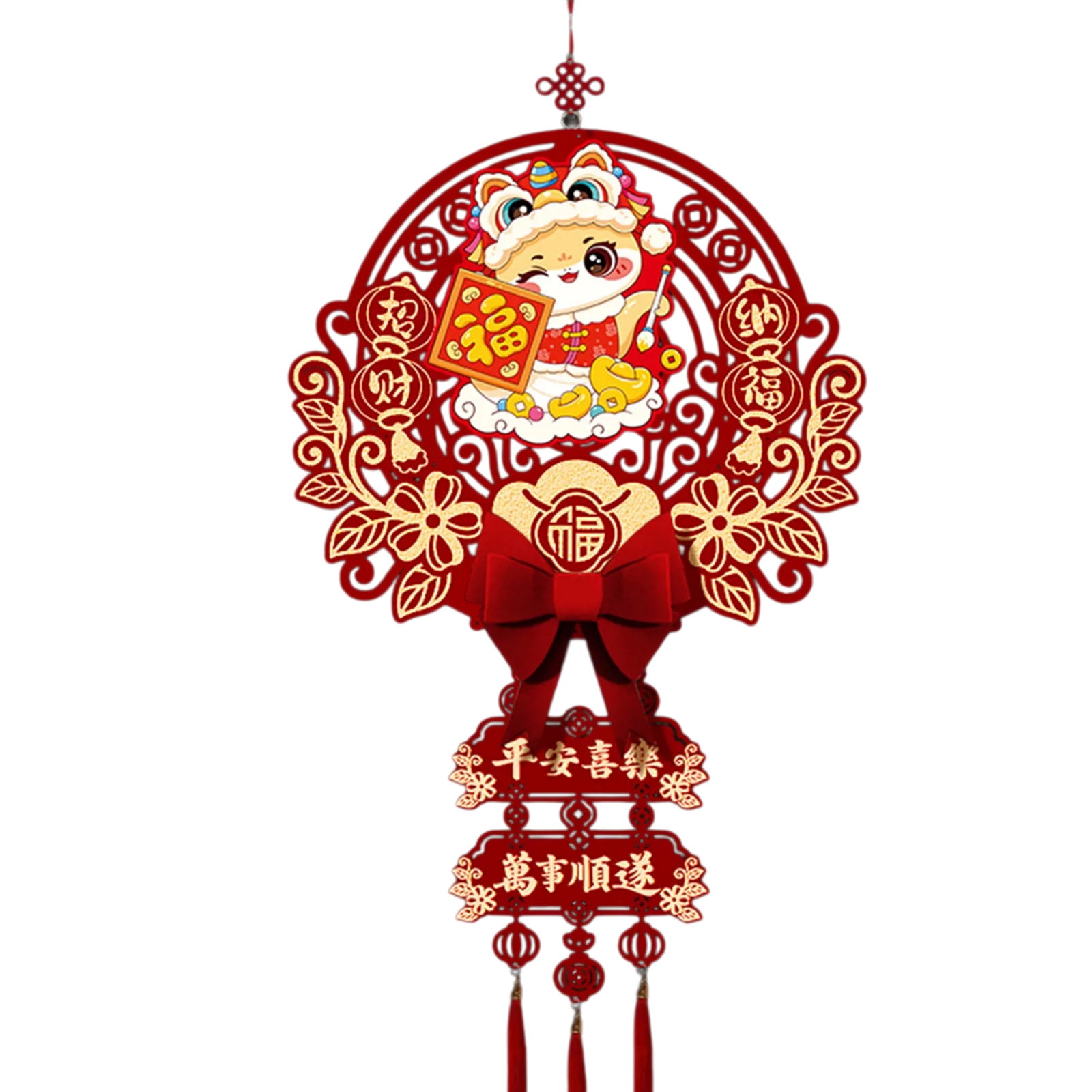 ZYHARUKO Luck Character Pendant 2025 Snake Year Blessing Hanging