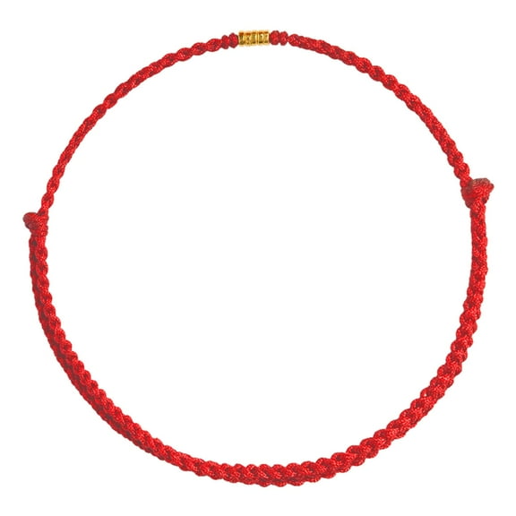 ZYHARUKO Lucky and Protections Bracelet for Men Women Handmade Lucky Red Rope Handchain with Gold Beads Adjustable Bracelets Gift