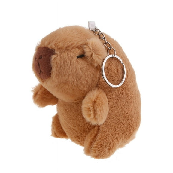 ZYHARUKO Mini Plush Capybara Charm Keychains Sweet Cute Pendant Car Keyring Backpack Decoration Fashion Jewelry for Women Girl