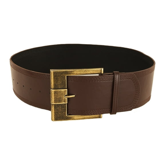 ZYHARUKO Oversized Waist Belt Punk Chain for Cowboy Cowgirl Buckle Unique Buckle Waist Chain Wide Belt