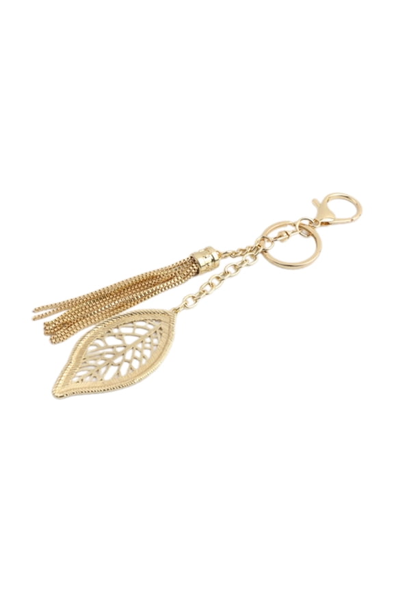 Stylish Plant Leaves Keychain Pendant for Women Christmas Party Handmade Bag Decoration Gift