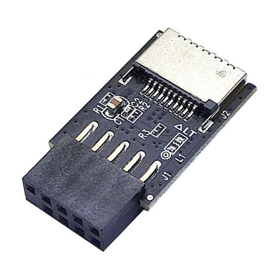 ZYHARUKO USB 2.0 Internal Header 9Pin to Type C 20Pin Front Panel Adapter Extend USB C Port Front Panel USB Adapter for Desktop