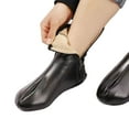 thumbnail image 1 of ZYHARUKO Women Men Winter Warm PU Faux Leather Slipper Socks Fleece Lined Thermal Indoor Outdoor Home Non Slip Middle Tube Socks, 1 of 18