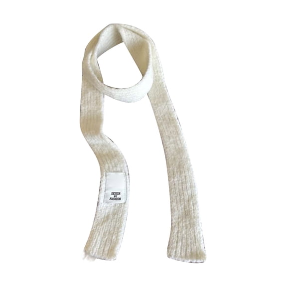 ZYHARUKO Women Winter Solid Color Scarf Dopamine Styling Neckerchief Y2k Style Decorative Thin Knitted Neck Guard Lightweight