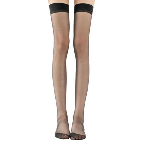 ZYHARUKO Women's Silky Thigh High Stockings Summer Transparent Over Knee Long Stockings JK Students Nylon Stockings Hosiery