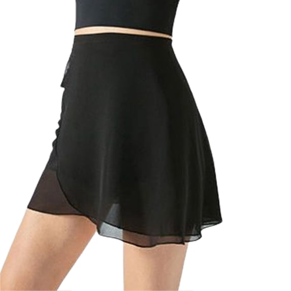 ZYHARUKO Womens Elegant Ballet Skirt Dance Wrap Skirt with Adjustable Waist Ties Solid Color Gymnastic Over Scarf for Leotards