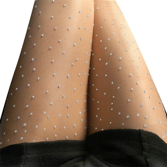 ZYHARUKO Womens Sparkles Rhinestone Tights, Sexy Sparkly Glitter Party Concert Outfit Crystal Mesh Stockings Tights