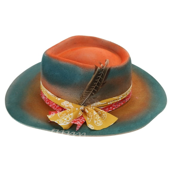 ZYHARUKO Wool Homburg Panama Hat Exotic Hat for Women Men Photo Props Western for Men Women Unisex Wear Headwear