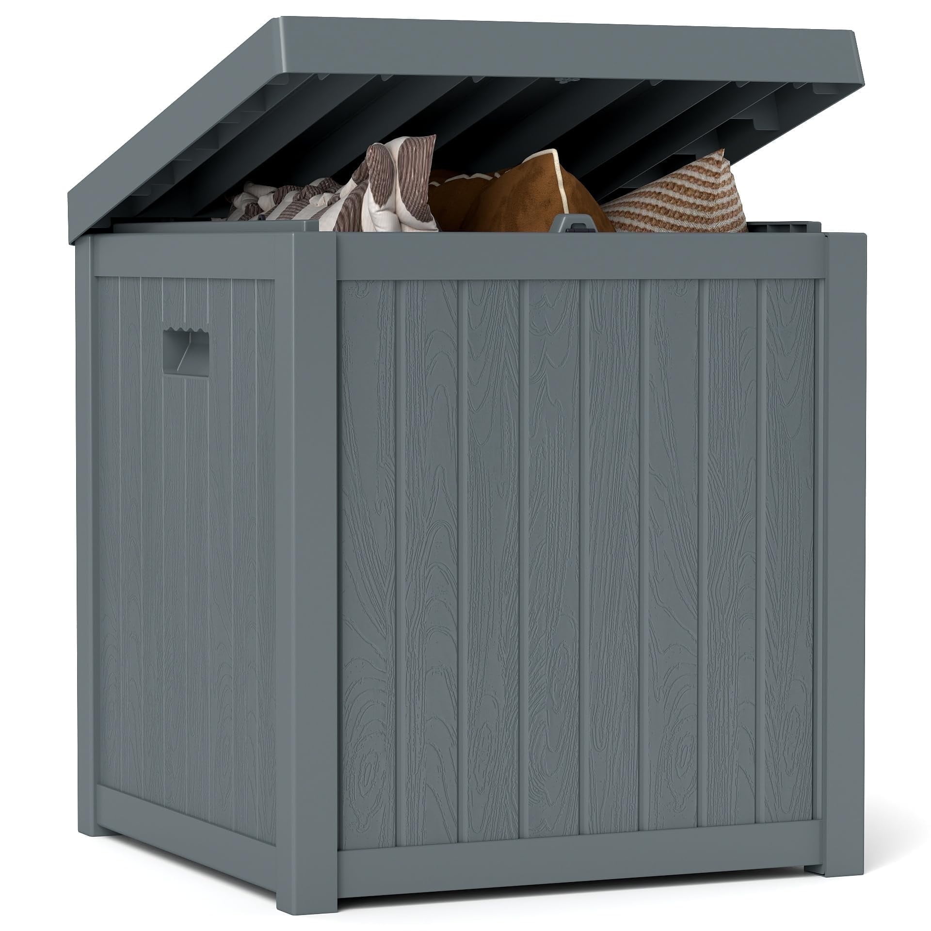 ZYJOYY 51 Gallon Resin Deck Box, Outdoor Storage Box Waterproof for ...