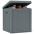 thumbnail image 1 of ZYJOYY 51 Gallon Resin Deck Box, Outdoor Storage Box Waterproof for Patio, Garden, Pool, and Deck, Storage Solution for Cushions, Tools, Delivery Packages, Grey, 1 of 9