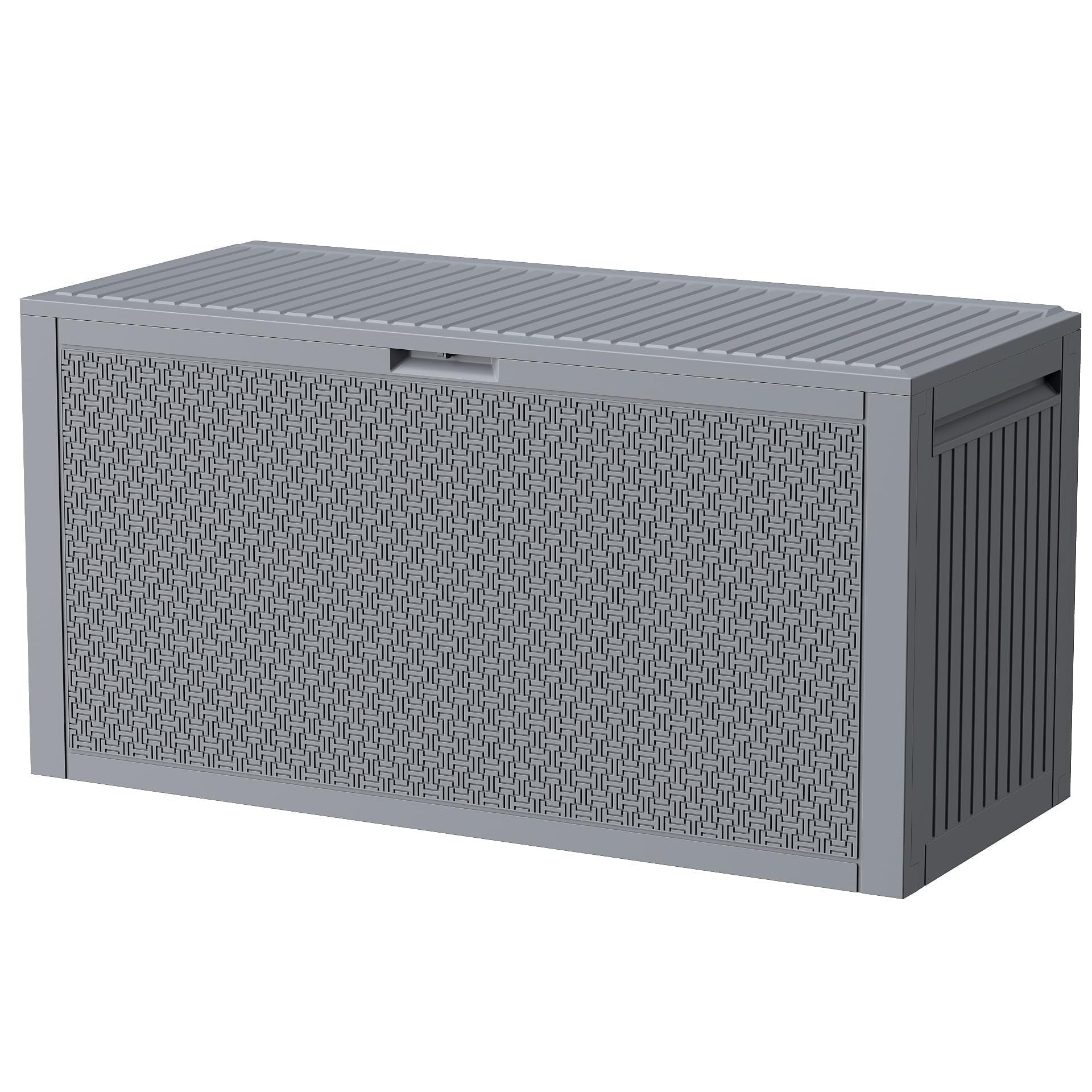 ZYJOYY Outdoor Storage Box, 90 Gallon Deck Box, Waterproof Resin ...