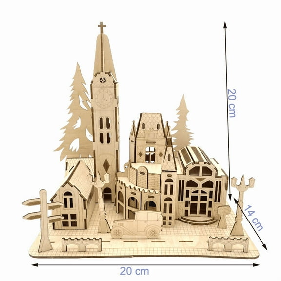ZYLEGEN 3D Wooden Puzzles, DIY Model Building Kits as Home Decor Gift IdeasW0233P