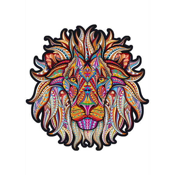 ZYLEGEN 3D Wooden Puzzles for Adults, Lion Wooden Jigsaw Puzzles Model Kit
