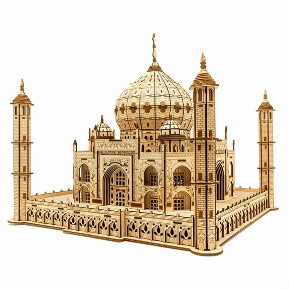 ZYLEGEN Taj Mahal 3D Wooden Puzzles, DIY Model Building Kits as Home Decor Gift Ideas