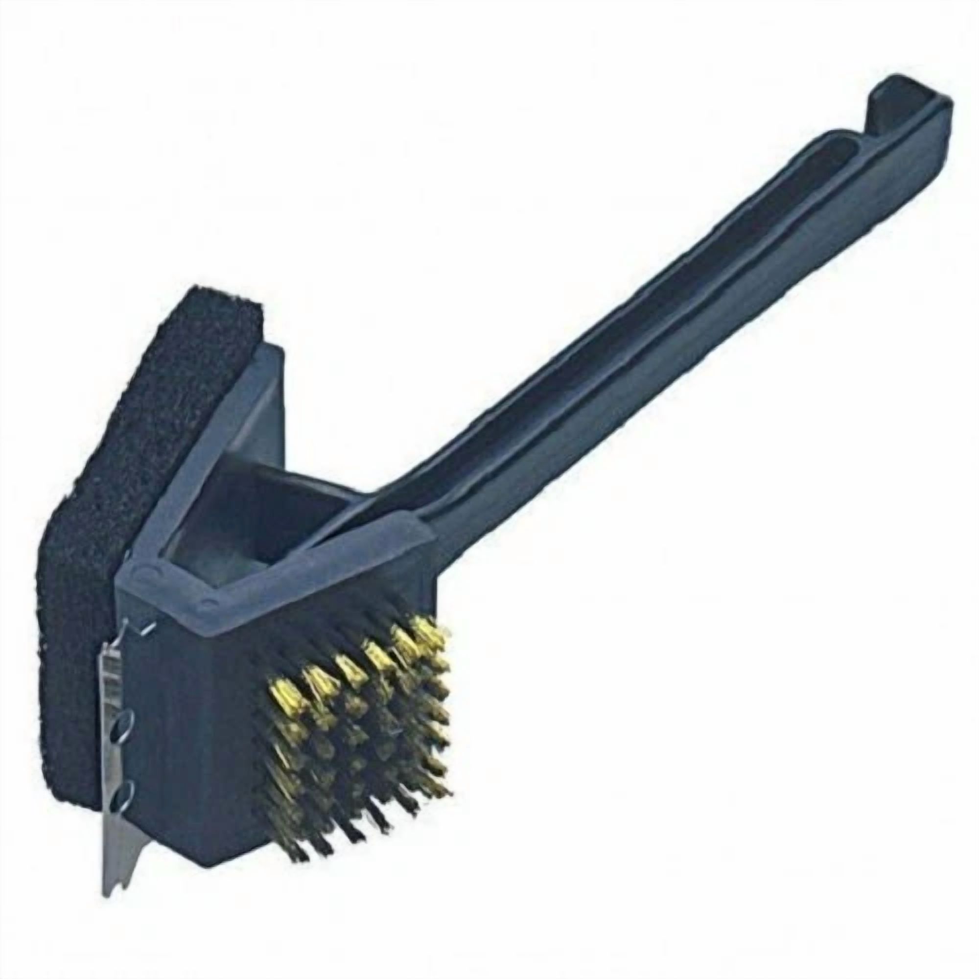 ZYLER- 14" New 3-In-1 Stain Steel Bristle Brush Bbq Grill Steel Scraper Edge Clean Tool