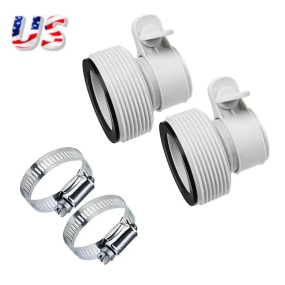 ZYLER- New 1.25" To 1.5" Type B Hose Adapter For Bestway Coleman Intex Filter Kit 2Pcs