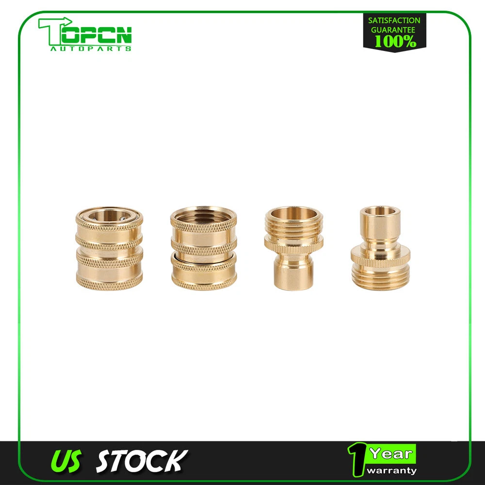 ZYLER- 3/4" Garden Hose Quick Connect Water Solid Brass Female Male Connector Set New