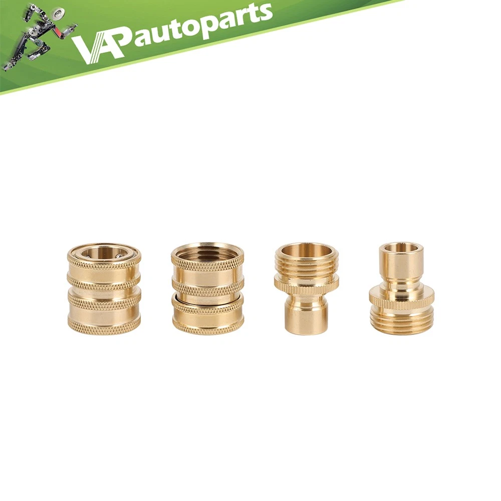 ZYLER- 3/4" Garden Hose Quick Connect Water Solid Brass Female Male Connector Set