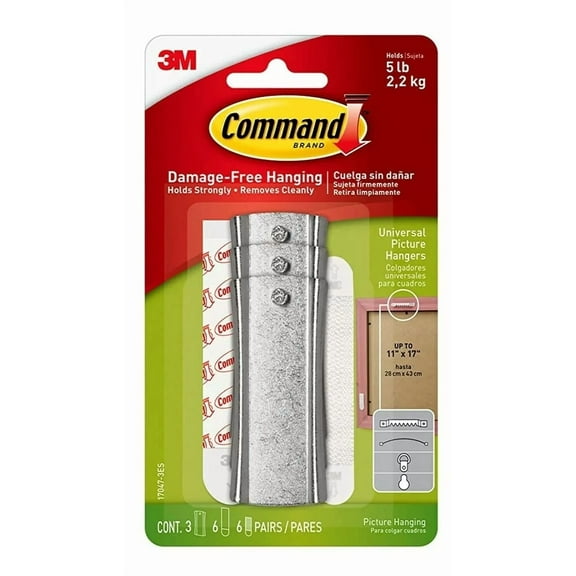 ZYLER- 3M Command Universal Hanger Picture Hanger 5 Lb 3 Pk