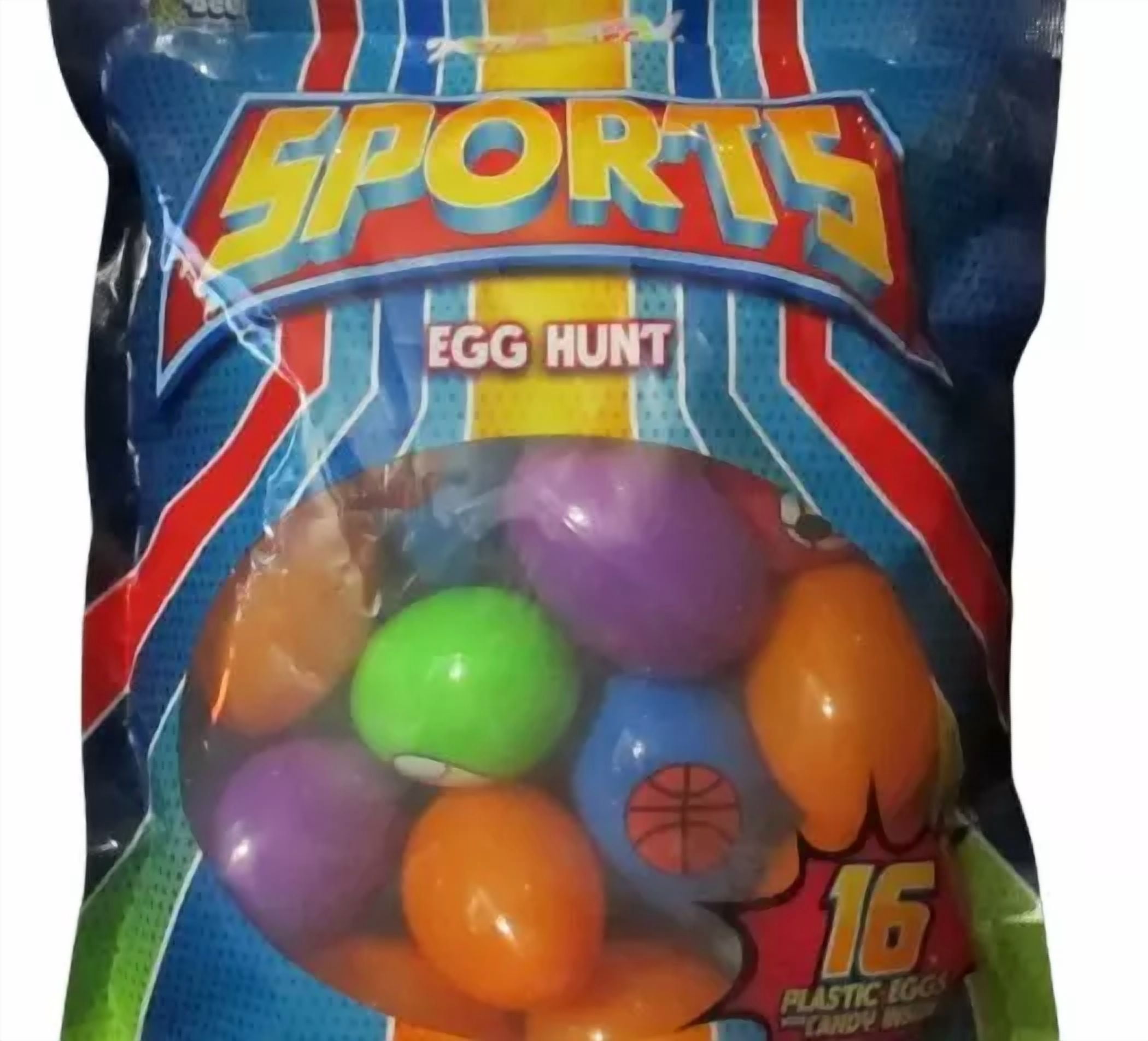 ZYLER- Bee Smarties Sports Easter Egg Hunt 16 Plastic Eggs W/Candy Inside 2.5 Oz 71G
