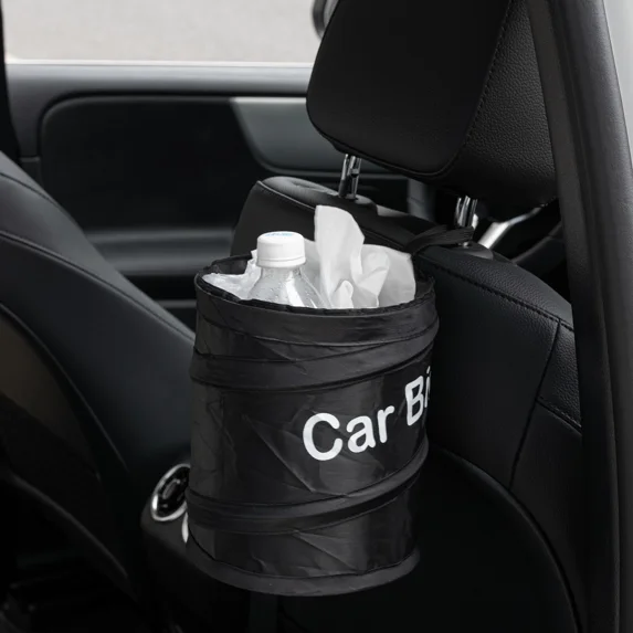 ZYLER- Car Trash Can Portable Garbage Bin Collapsible Pop-Up Leak Proof Trash Can Bag