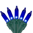 thumbnail image 1 of ZYLER- Northlight Set Of 50 Blue Mini Christmas Lights 2.5" Spacing - Green Wire, 1 of 3