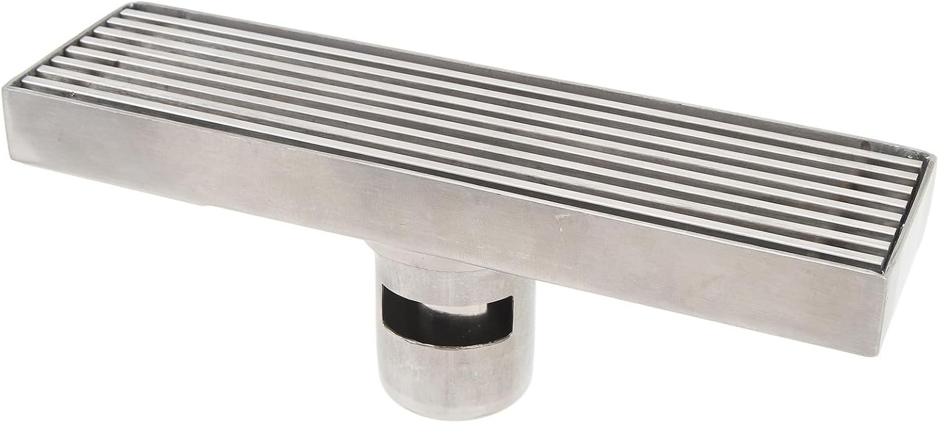 ZYLinear Shower Drain with Grate, 20x5.5cm Stainless Steel Smell