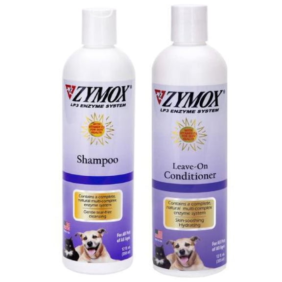ZYMOX Pet Shampoo and Pet Conditioner Rinse Combo Pack