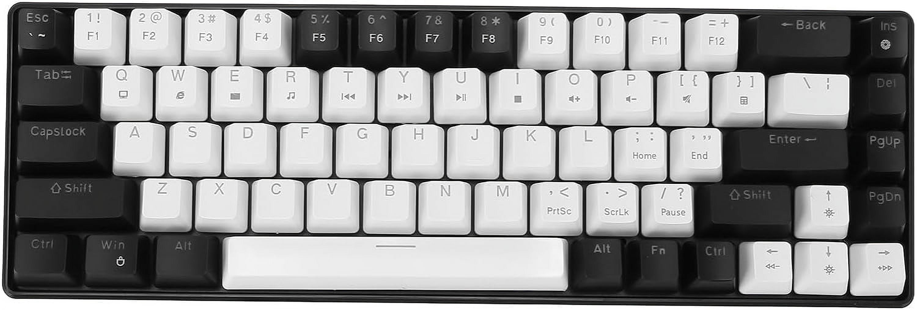 ZYMechanical Keyboard for Linux Ergonomic Gaming Keyboard 68 Keys for