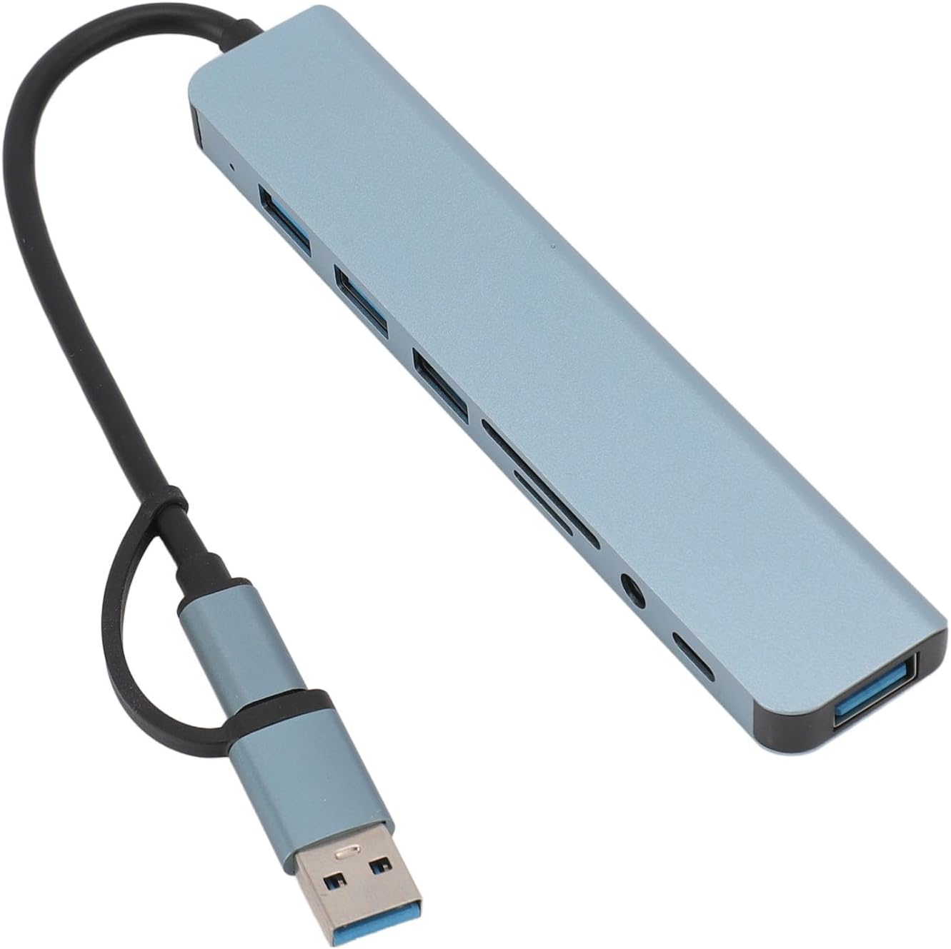 ZYMultiport Docking Station, Portable Plug and Play 3.5mm Sound Port 8