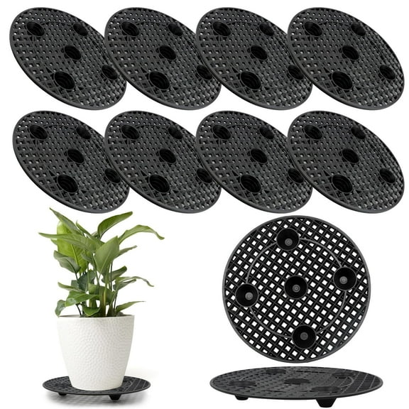 ZYNERY 10pcs Plant Level Pot Elevator, Planter Stands for Outdoor Plants, Flower Plant Pot Saucers for Patio, Plant Trays for Pots, Pot Stand for Plants Indoor, Plant Risers for Pots Outdoor (7.87in)